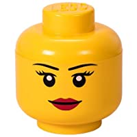 Room Copenhagen- Emblemática Cabeza pequeña de Lego- Caja de almacenaje apilable- 2-0 l- Amarilla- Niña- Color (40311725…